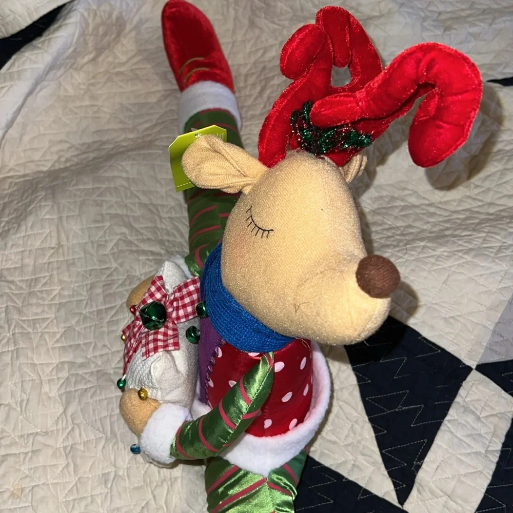 NWT Pier 1 Christmas Reindeer door draft stopper